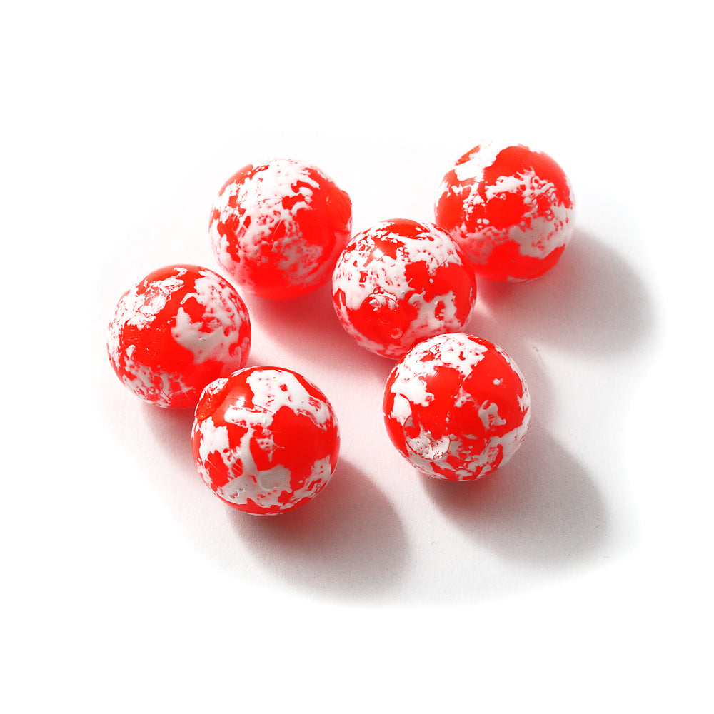 Glazed Soft Beads : BC Orange ; Molted BC Orange