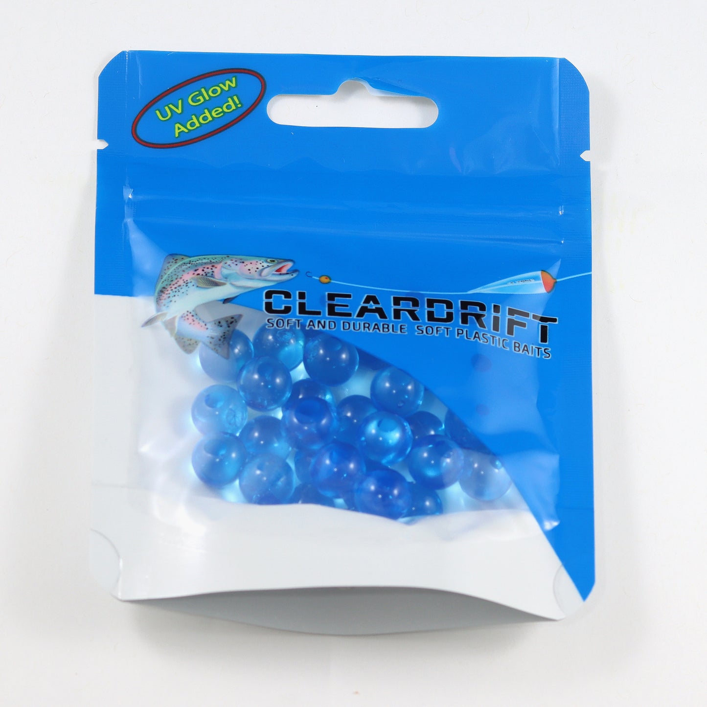 Clear Blue Soft Beads
