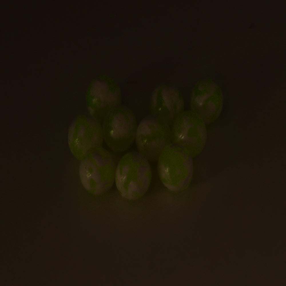 Glazed Soft Beads : Glow Chartreuse. ; Molted Soft Beads