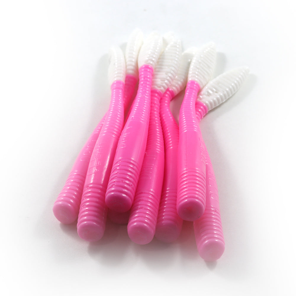 Steelhead Worms: Bubble Gum/White Tail. – Cleardrift Tackle Shop