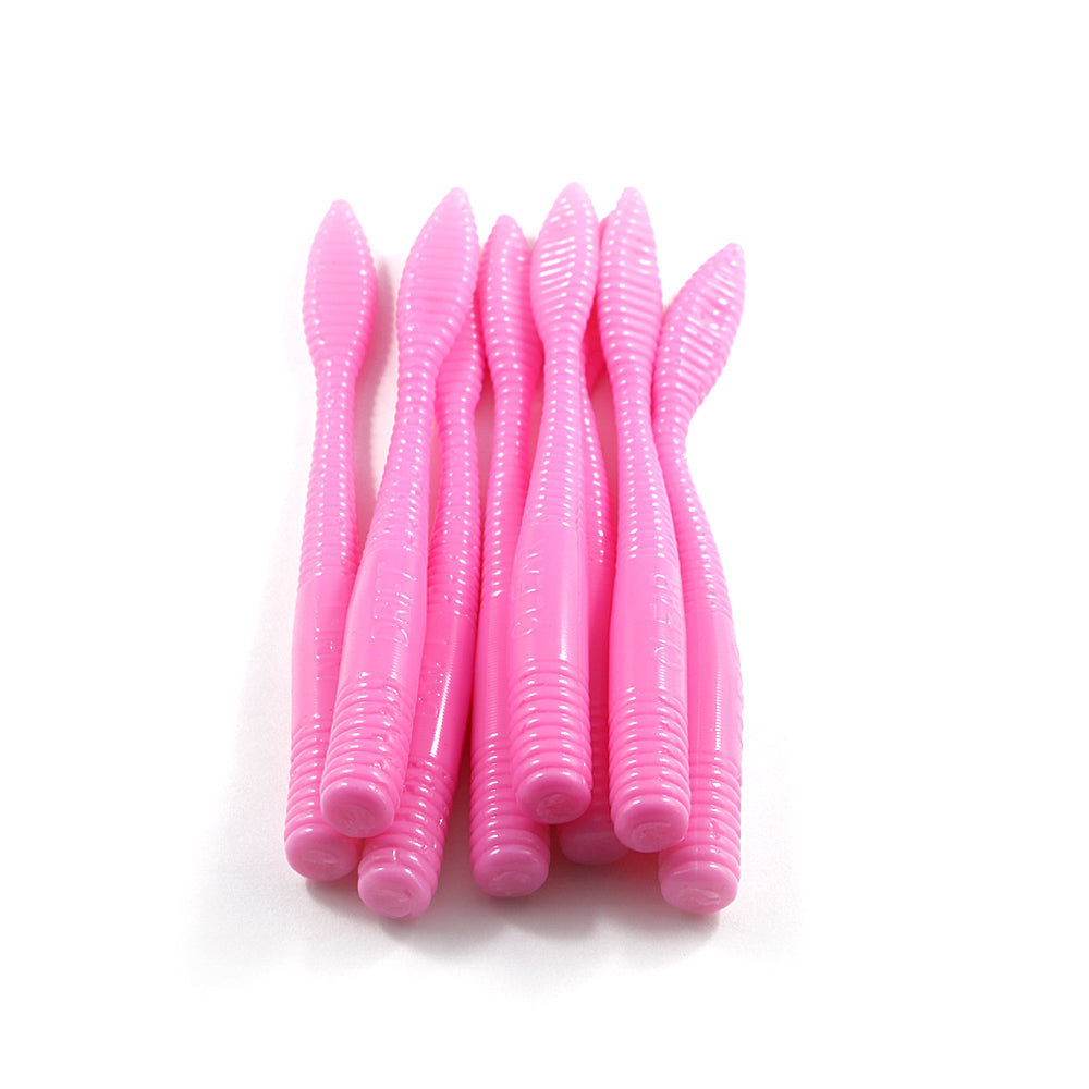Steelhead Worms: Bubble Gum.
