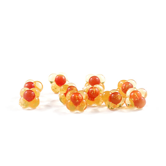 Embryo Egg Clusters: Natural Orange/Red Dot