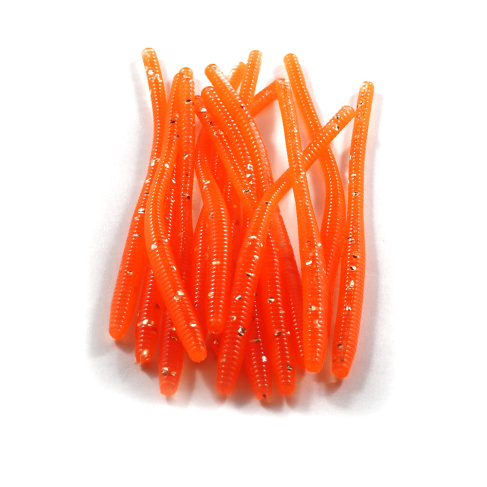 Trout Worms : Orange/White