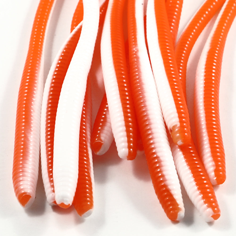 Trout Worms : Orange/White