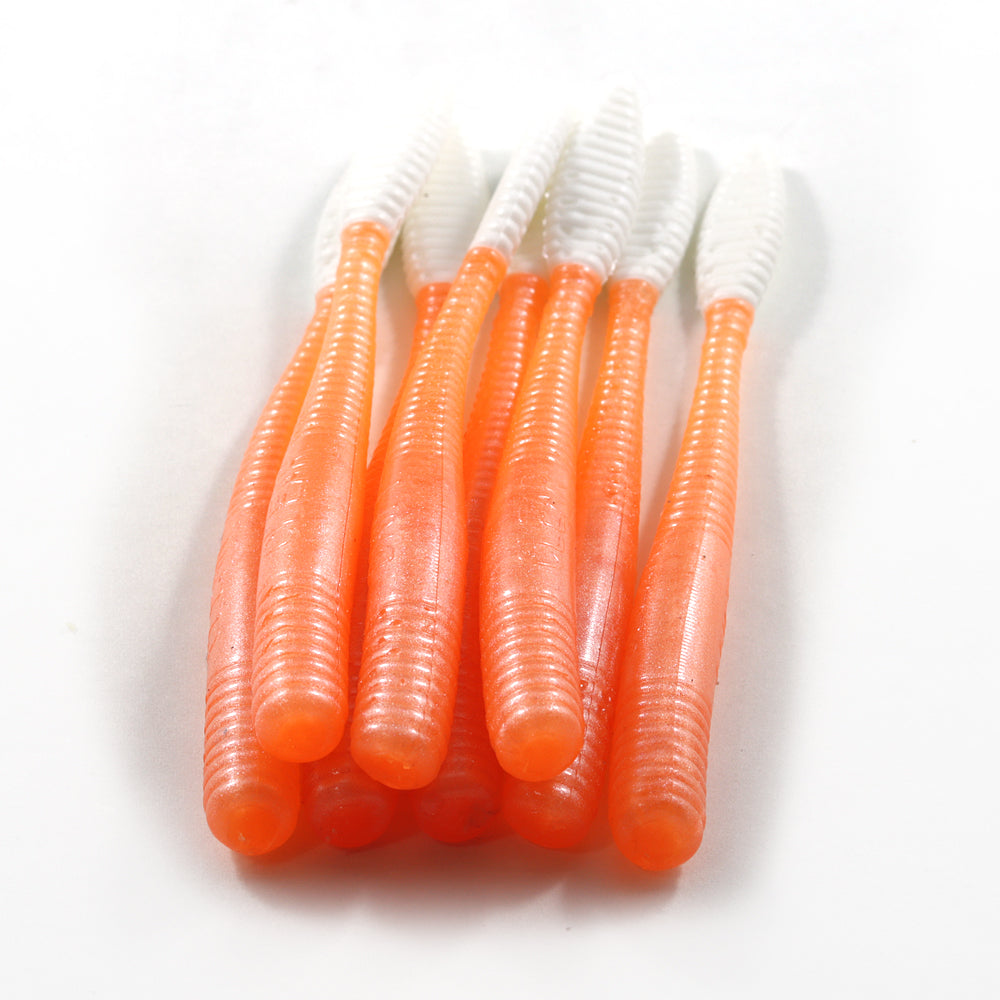 Steelhead Worms: Orange Pearl/White Tail – Cleardrift Tackle Shop
