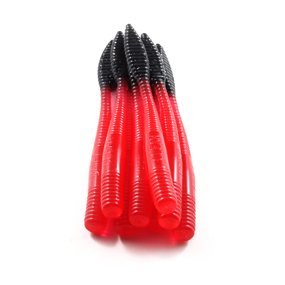 Steelhead Worms: Red/Black Tail