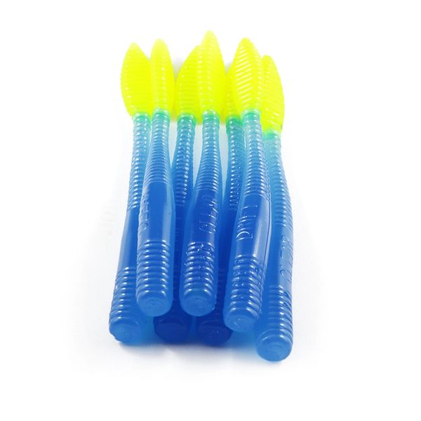 Steelhead Worms: Blue/Chartreuse Tail