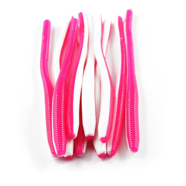 Hot Pink Trout Worms 12 Count 2.5 Inch