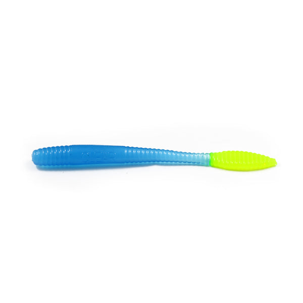 Steelhead Worms: Blue/Chartreuse Tail