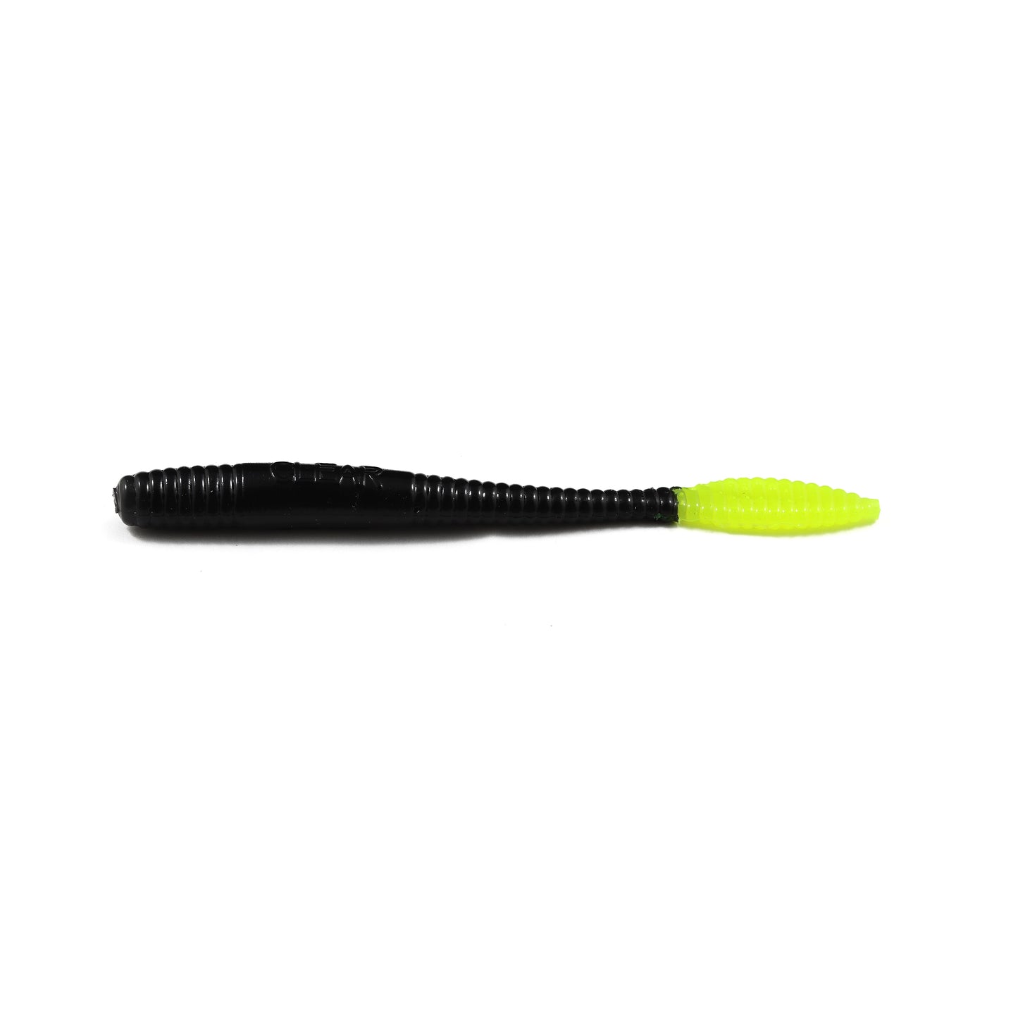 Steelhead Worms: Black/Chartreuse Tail.