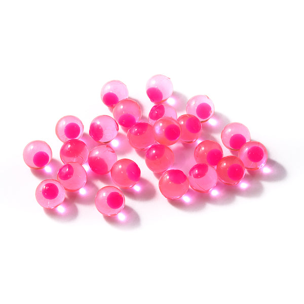 Embryo Soft Beads: Candy Apple with Hot Pink Dot