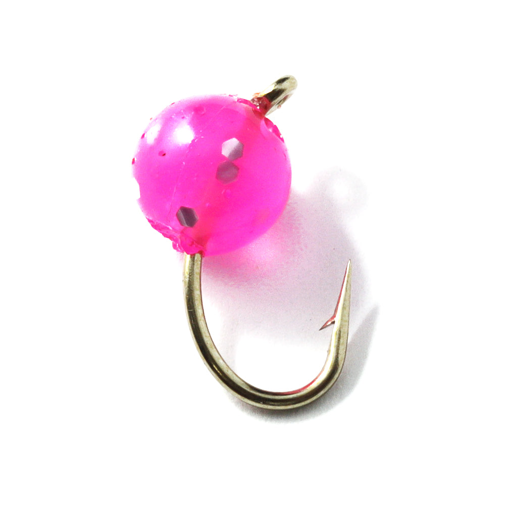Glitter Bomb Soft Beads : Cerise Pink 8mm
