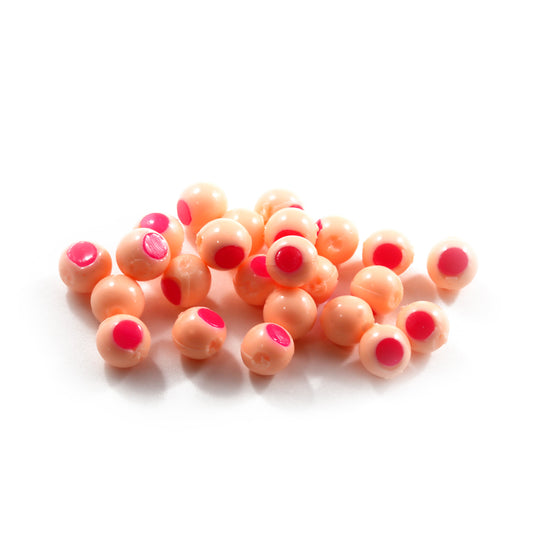 Glow Embryo Soft Beads: Dead Egg/Glow Hot Pink Dot.