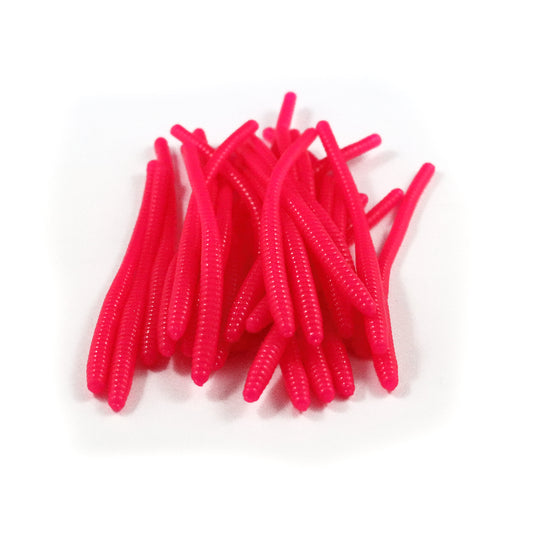 Trout Worms: Hot Fire Pink