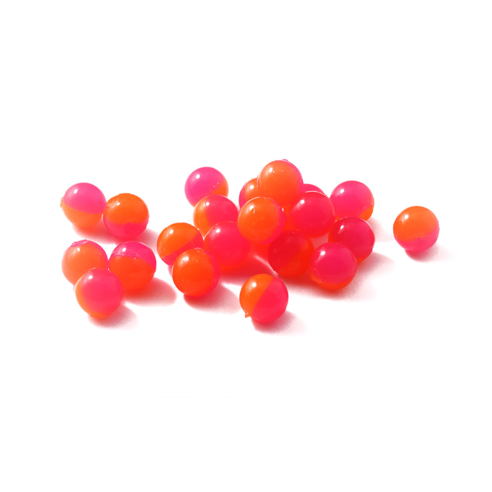 50/50 Soft Beads: Hot Pink/Hot Orange.