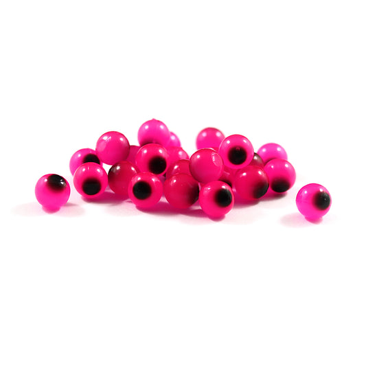 Embryo Soft Beads: Hot Pink with Black Dot