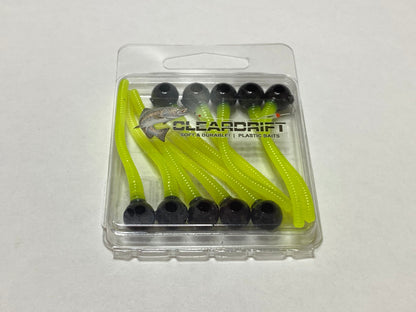 Egg Tails : Black/Chartreuse Tail.