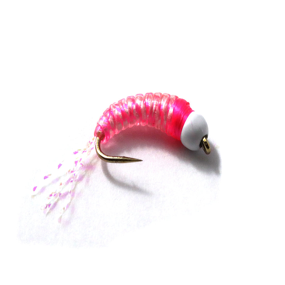 Johnson Swimming Grubs – Pink/White 1/4 Oz Soft Plastic Fishing Lures, Great For Bass &