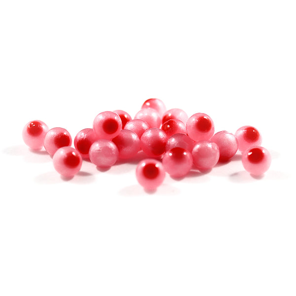 Embryo Soft Beads: Pink Pearl with Red Dot.