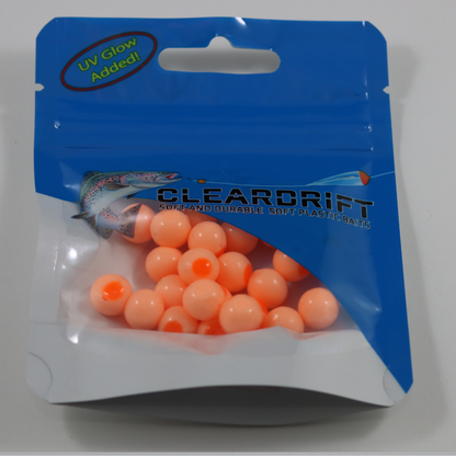 Glow Embryo Soft Beads: Dead Egg/Glow Peach Dot