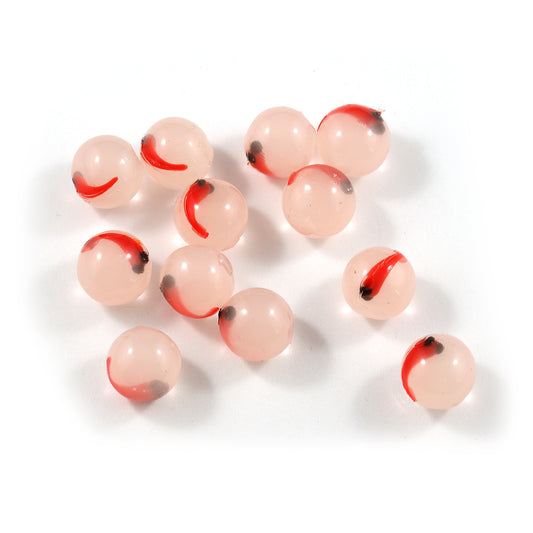 Super Natural Soft Beads: Washed Out/Red Dot