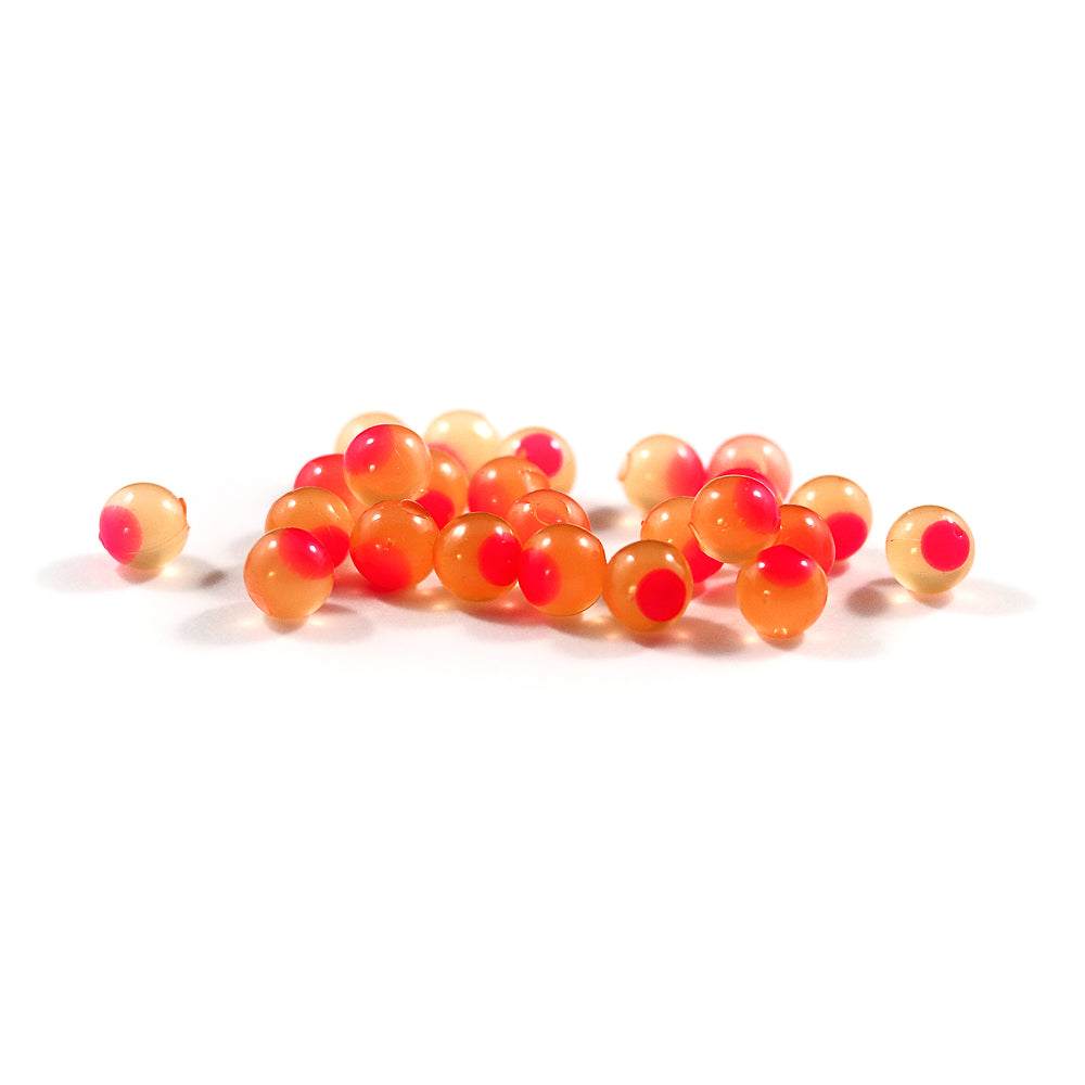 Embryo Soft Beads: Yellow Mustard/Hot Pink Dot