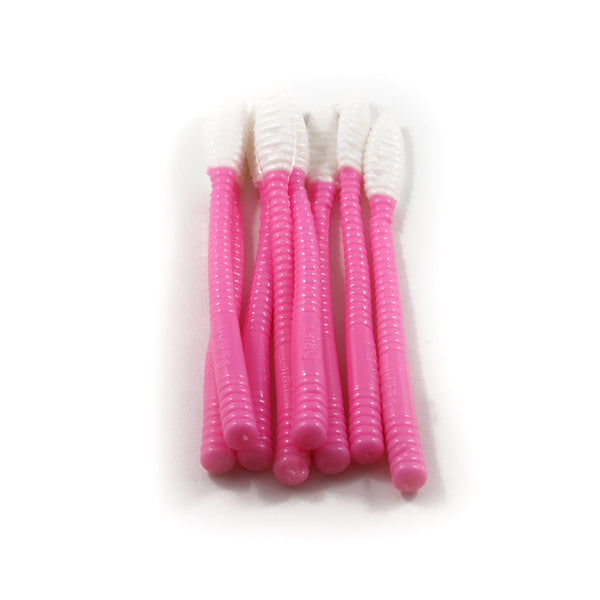 Ultra-Light Steelhead Worms: Bubble Gum/White Tail