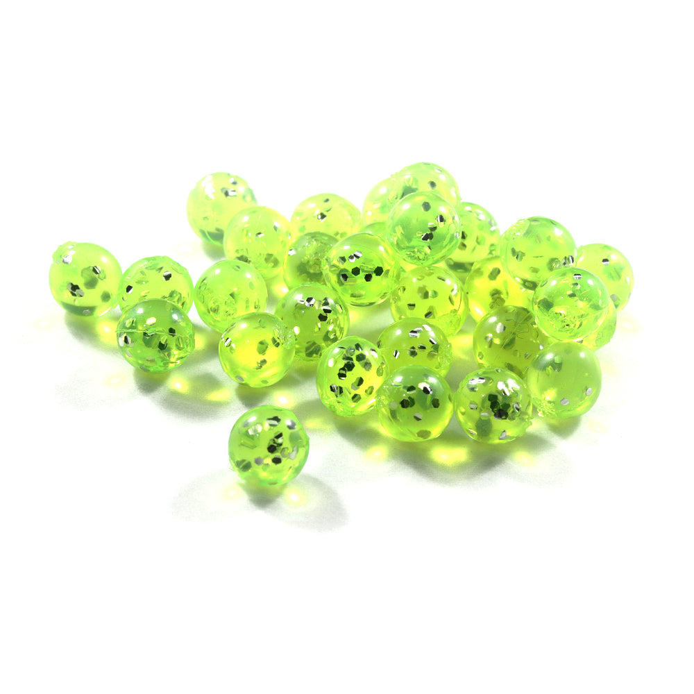 Glitter Bomb Soft Beads : Chartreuse