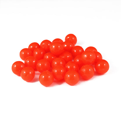 BC Orange Soft Beads, the original bright orange fishing beads with UV Glow, released in 2015, inspired by British Columbia, Canada, designed to attract fish in any water condition.