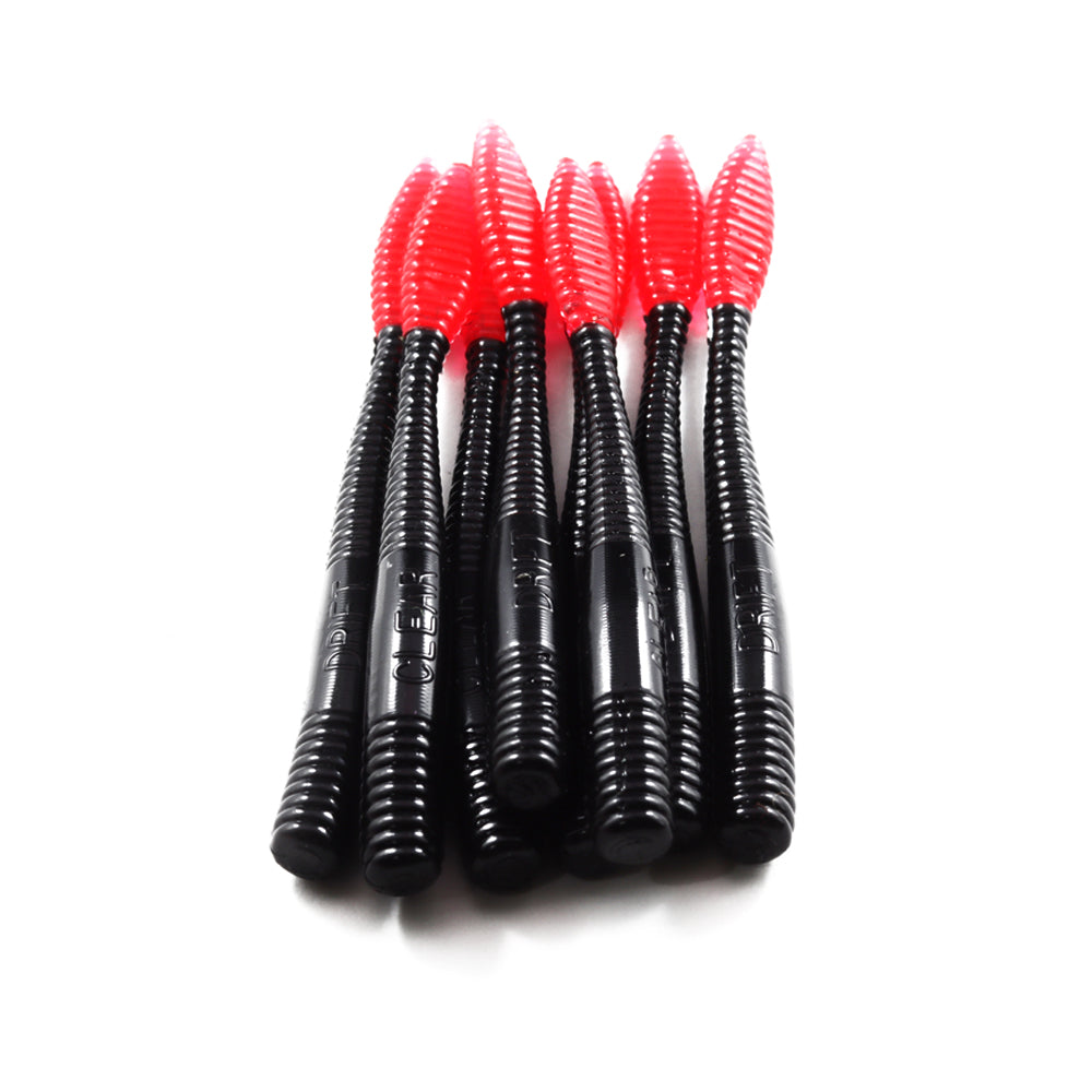 Steelhead Worms: Black/Red Tail