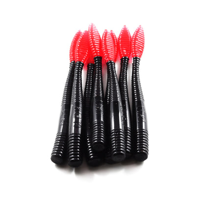 Steelhead Worms: Black/Red Tail