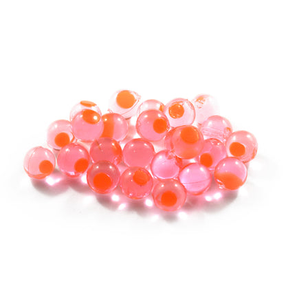 Embryo Soft Beads: Candy Apple with Orange  Dot