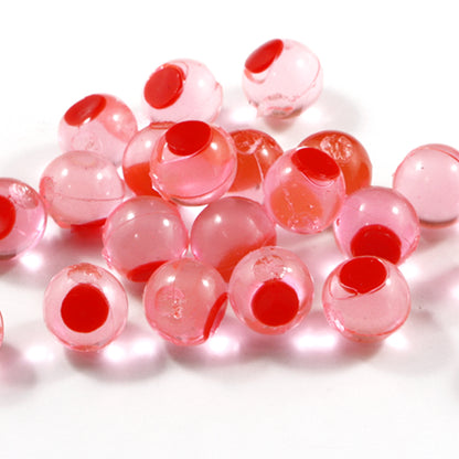 Embryo Soft Beads : Candy Apple with Red Dot.