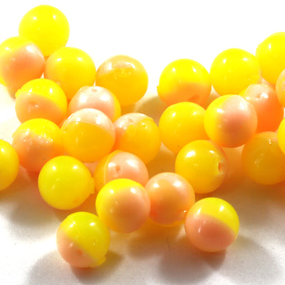 50/50 Soft Beads: Chartreuse/Fuzzy Peach ; Fifty Fifty Soft Beads Chartreuse