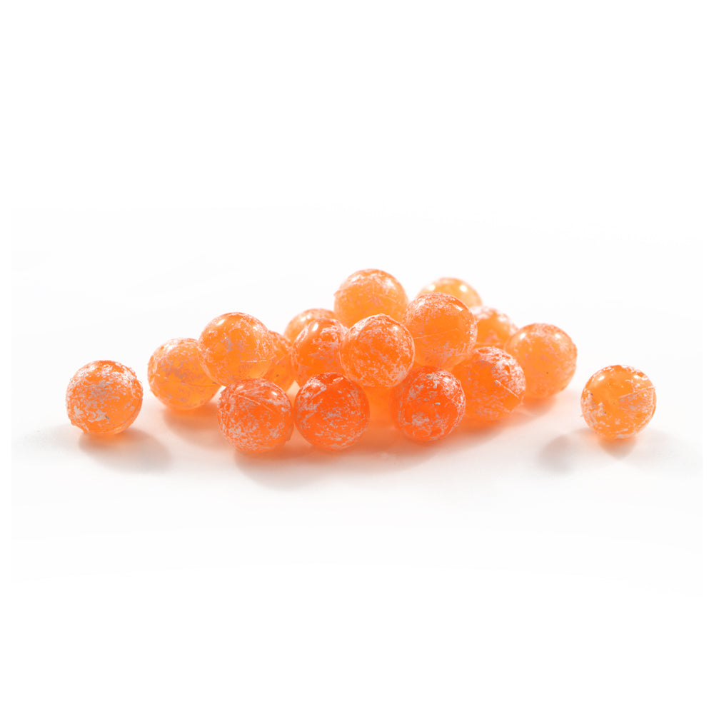 Glazed Light Orange Soft Beads ; Molted Soft beads Light Orange