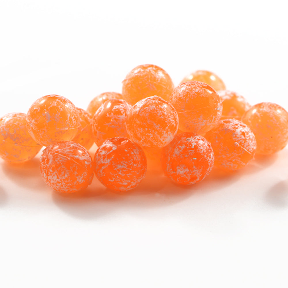 Glazed Light Orange Soft Beads ; Molted Soft beads Light Orange