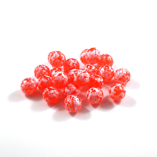 Glazed Soft Beads : Rocket Red
