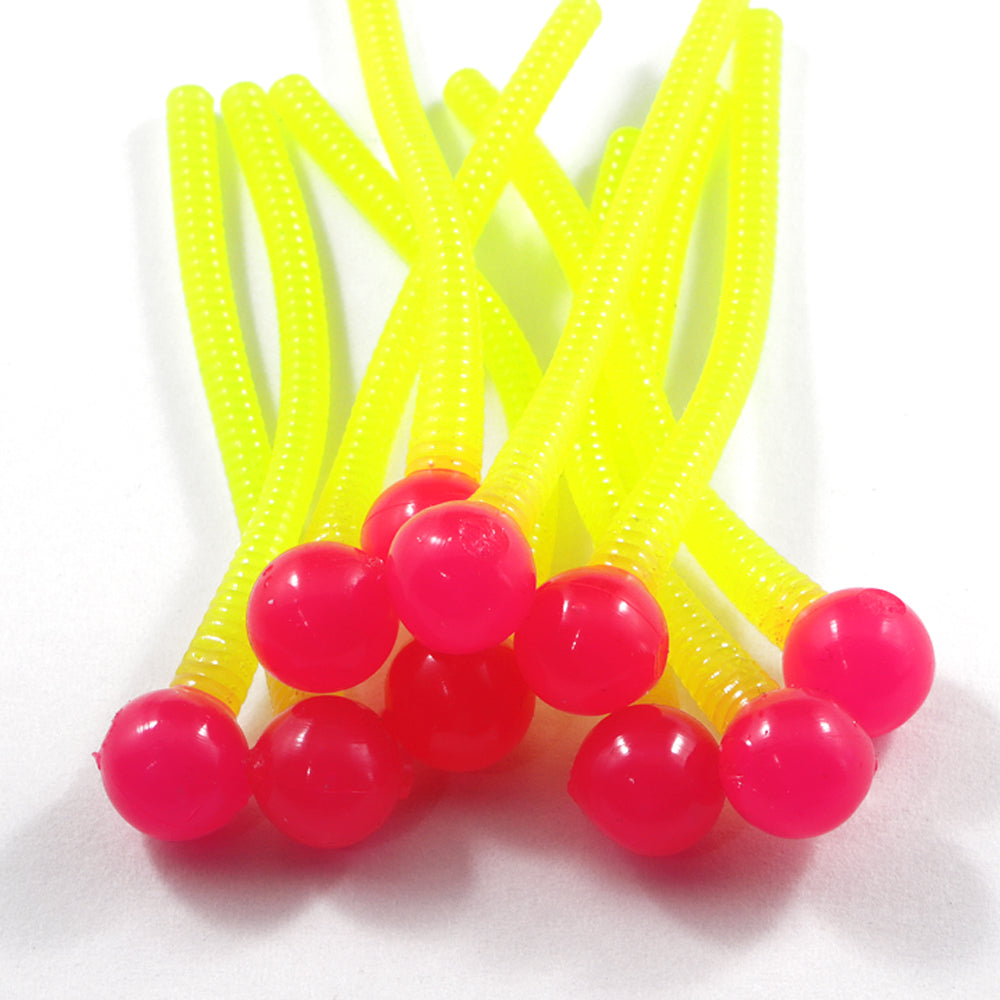 Egg Tails : Hot Pink/Chartreuse.