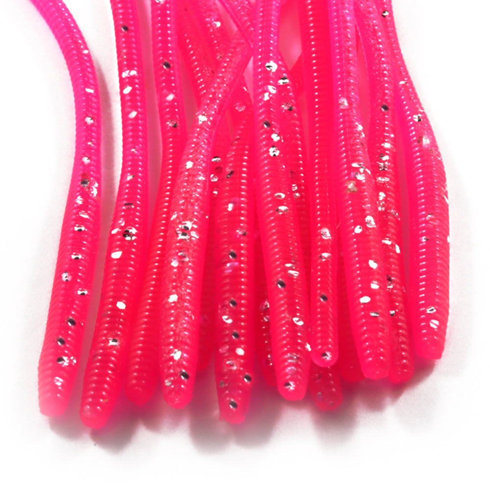 Trout Worms : Hot Pink/Glitter Bomb