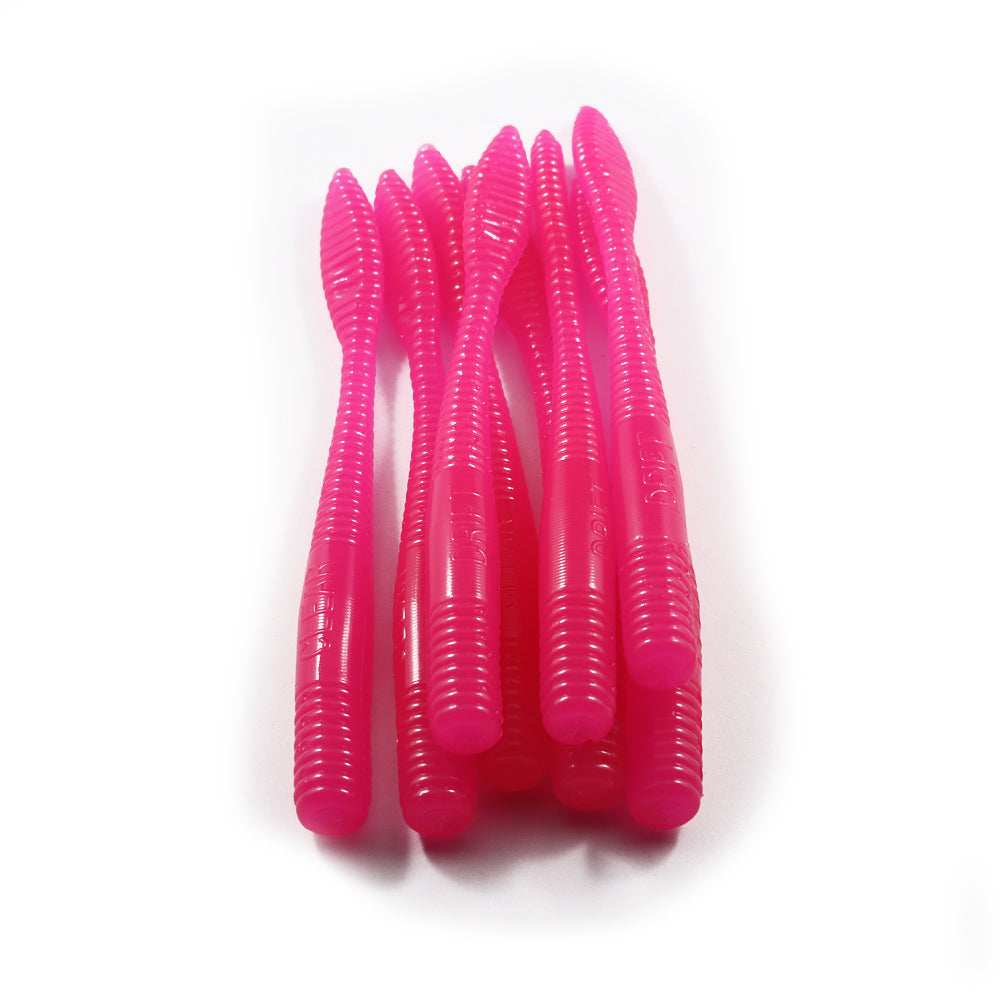 Steelhead Worms: Hot Pink.