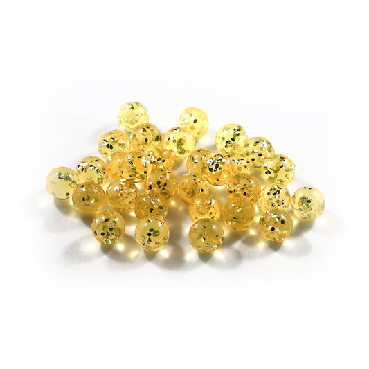 Glitter Bomb Soft Beads : Natural Orange