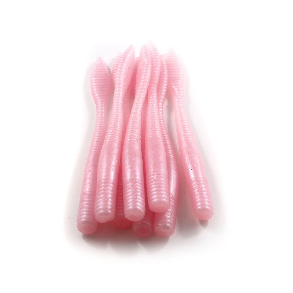 Steelhead Worms: Pink Pearl.