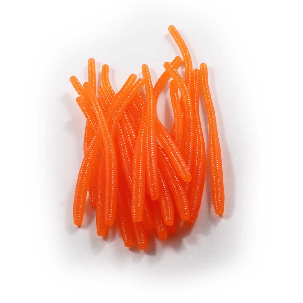 Trout Worms: Hot Orange