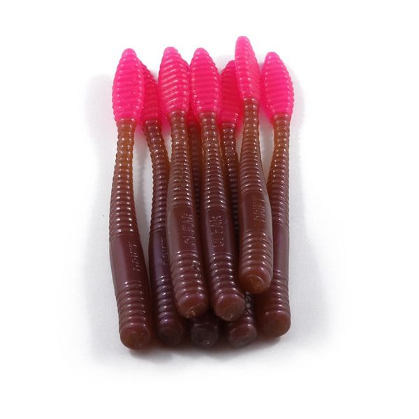 Steelhead Worms: Nightcrawler/Hot Pink Tail