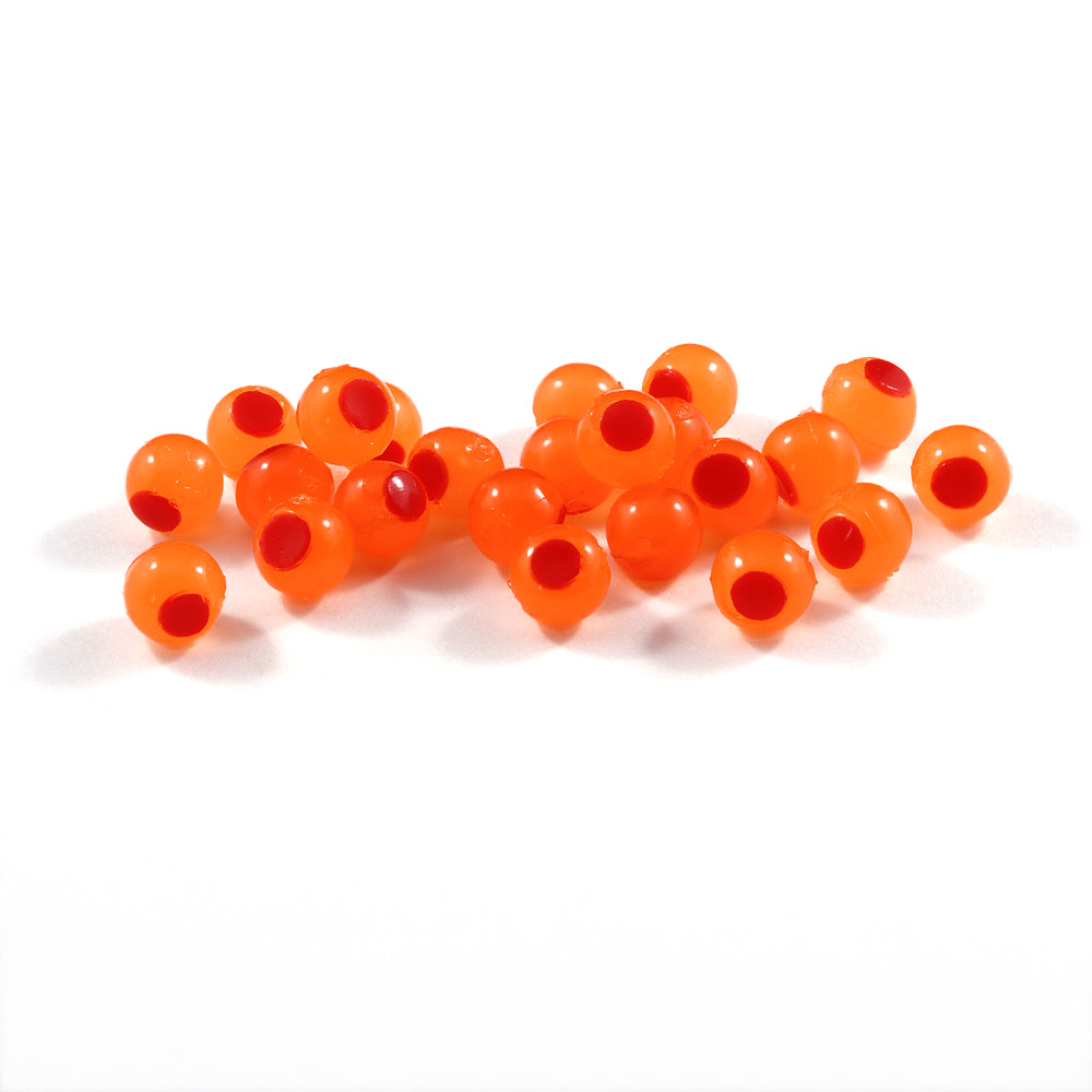 UV Neon Milky Orange Fishing Acrylic Trout/Salmon/Steelhead Bead 8mm 30Ct  egg