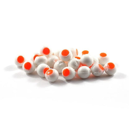 Glow Embryo Soft Beads: White/Glow Peach Dot